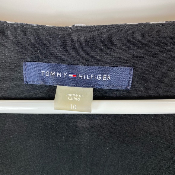 Tommy Hilfiger size 10 black white polkadot fit flare dress - Picture 3 of 9